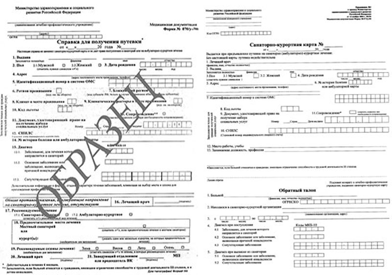 Комплект справка для путевки + санаторно-курортная карта (070/у + 072/у) в Нижнем Новгороде